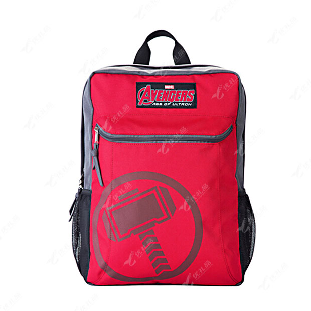 漫威系列 雷神锤子红色印花款 男女款双肩包