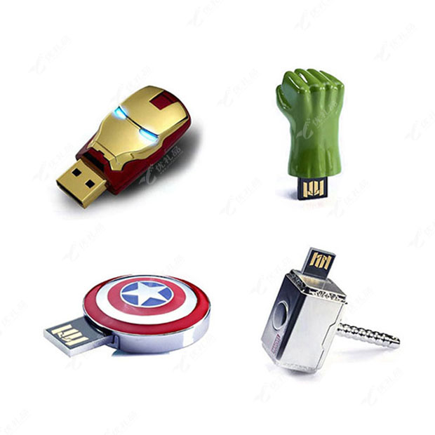 新款限量版钢铁侠/美国队长/绿巨之手/钢铁之锤系列U盘