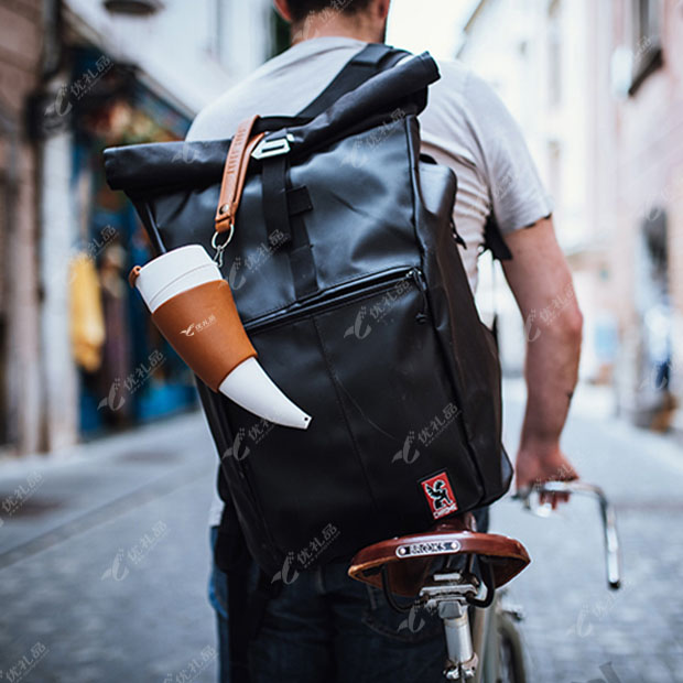 羊角杯不锈钢真空保温咖啡杯