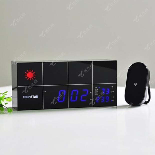 好时达多功能电子天气预报仪时钟闹钟
