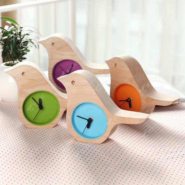 森林晨鸟时钟、创意时钟定制