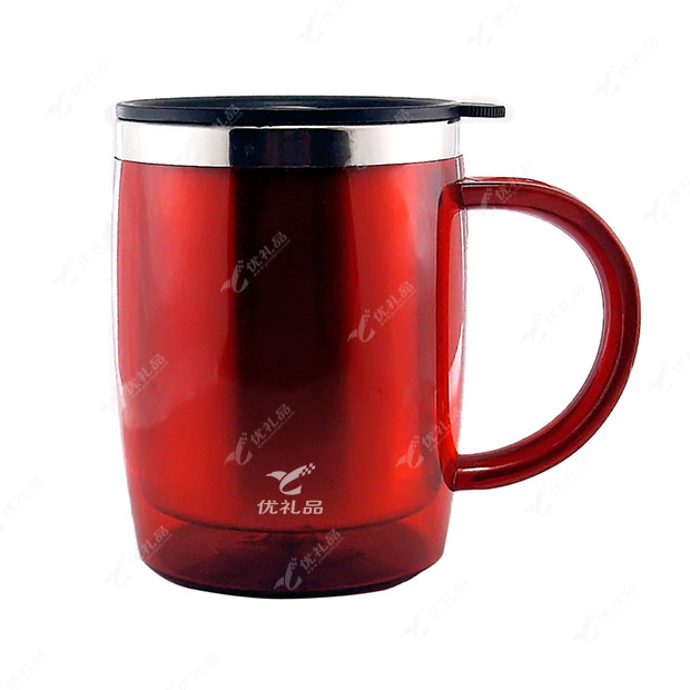 外塑内钢广告杯水杯