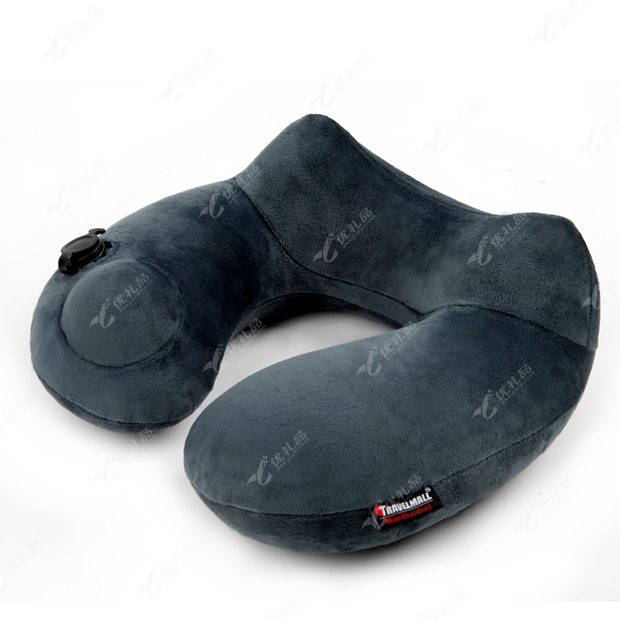 按压式自动充气u型枕头 收纳袋 眼罩三件套