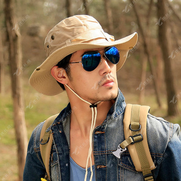 奔尼帽米色大檐帽