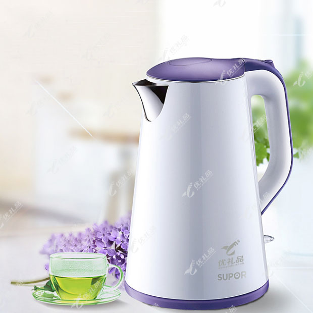 不锈钢双层保温全钢无缝烧水壶