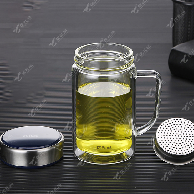 富光拾喜高硼硅玻璃办公杯