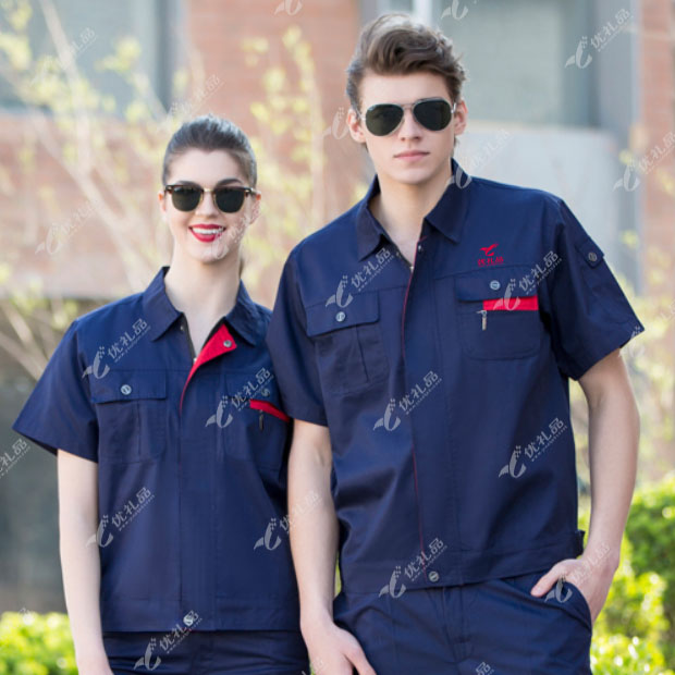 男女夏季短袖工作服