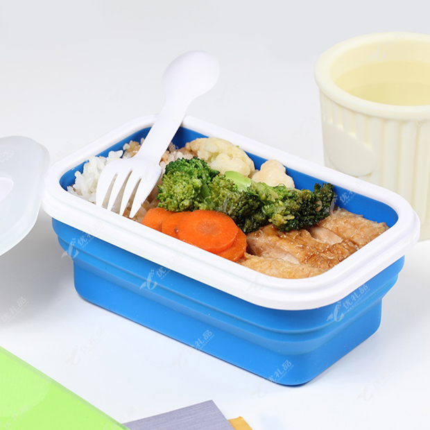 法国花色迷你折叠饭盒便当盒