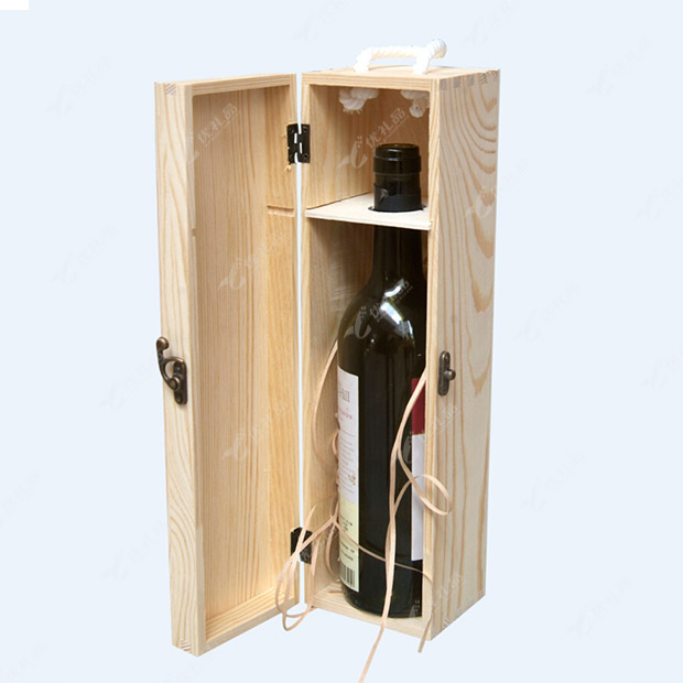 高档松木红酒礼盒