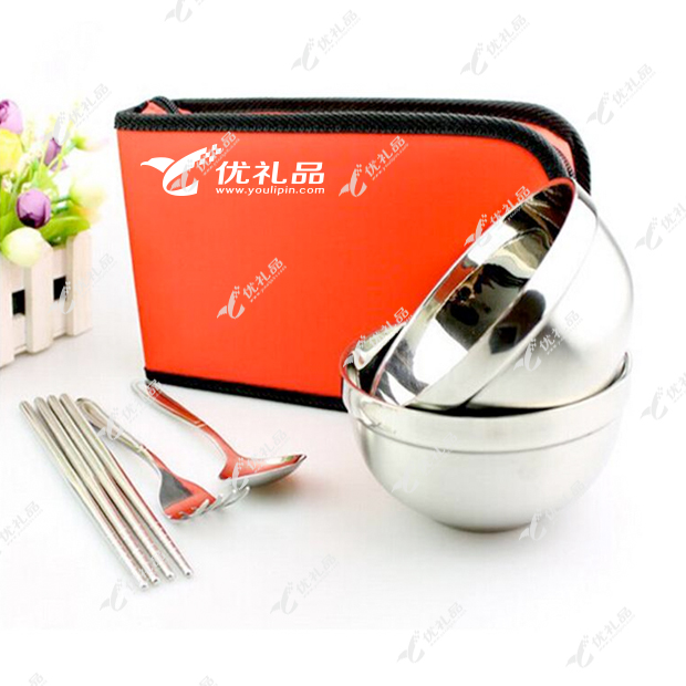 不锈钢便携碗筷勺套装