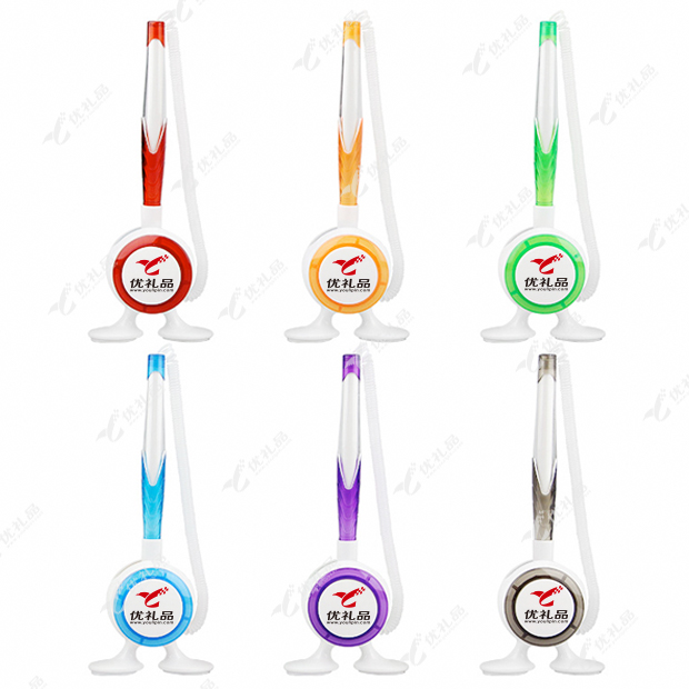 广告笔定制LOGO 固定台笔 粘桌笔