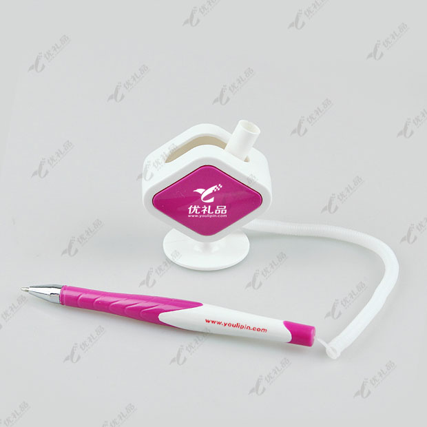 固定柜台笔 粘桌笔 可印制二维码