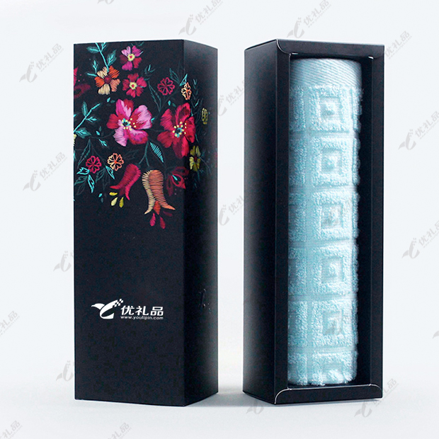 纯棉素色回型纹薄款毛巾礼盒