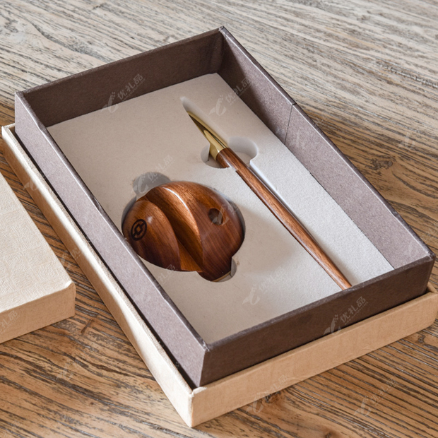 红木礼品笔两件套