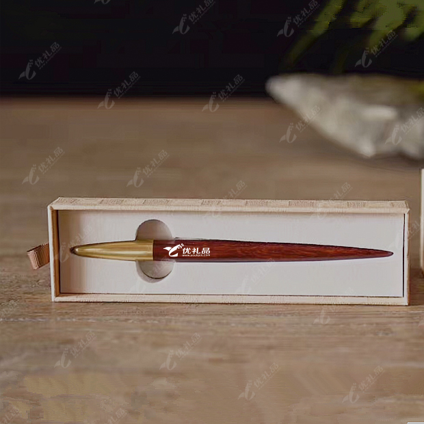 小叶紫檀铜笔红木礼品