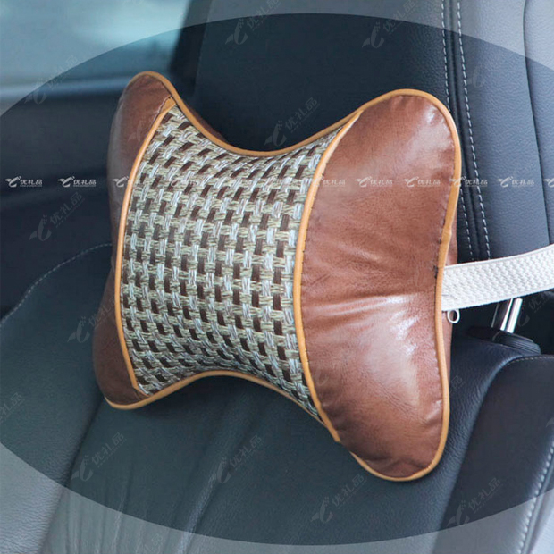 高档车用冰丝仿皮头枕