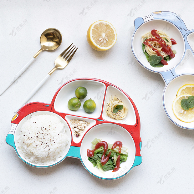 创意汽车造型陶瓷盘子