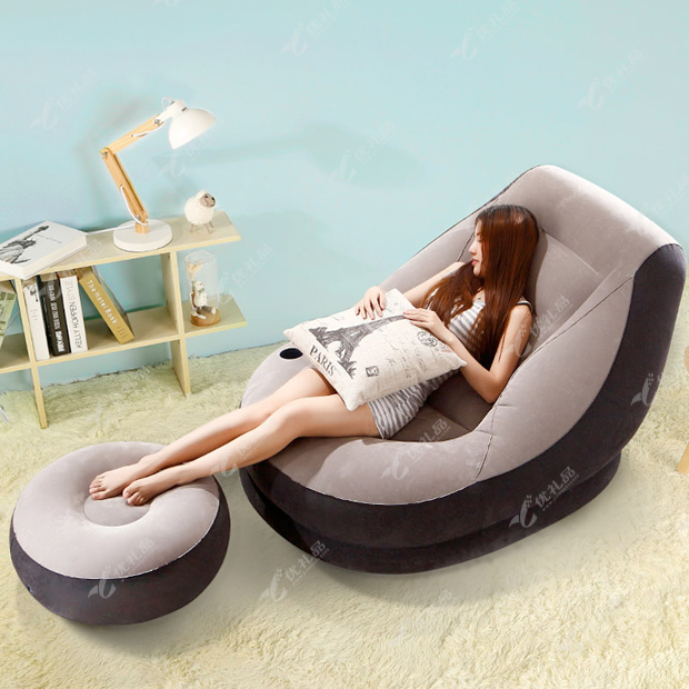 pvc单人充气午休沙发 懒人沙发