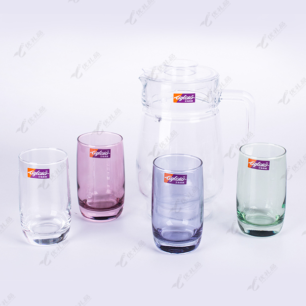 彩色玻璃水具5件套
