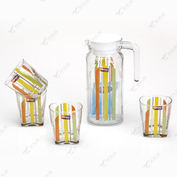 精美玻璃彩色印花水具礼盒