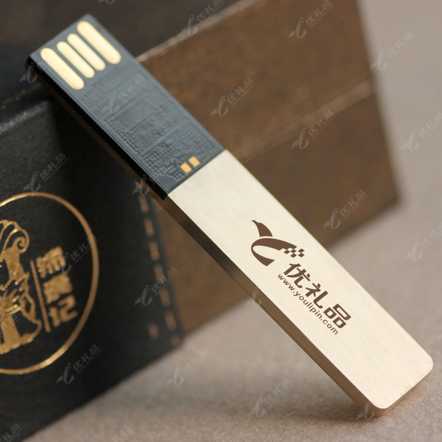 黄铜光版黑胶体U盘