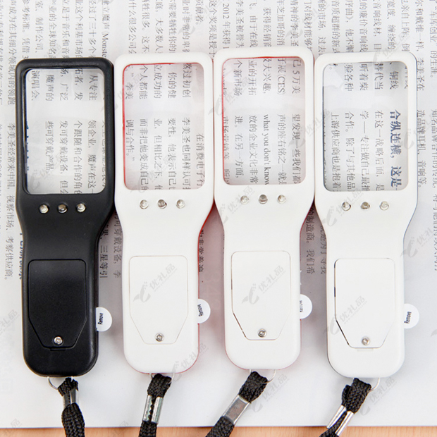 手持式老人阅读放大镜 带灯验钞高清放大镜