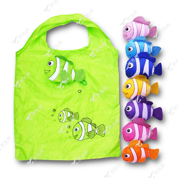 卡通折叠涤布折叠购物袋