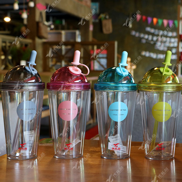 创意吸管杯情侣星巴克咖啡杯