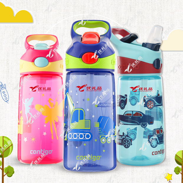 宝宝防漏吸管杯卡通儿童水壶