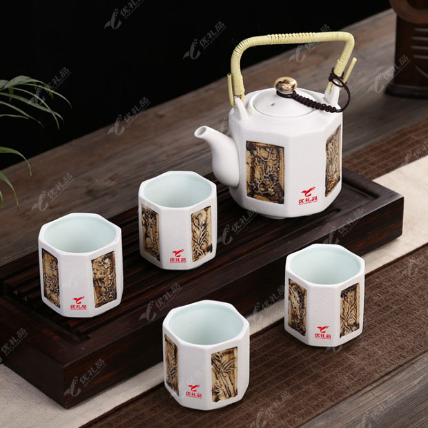 梅兰竹菊提梁壶功夫茶具套装