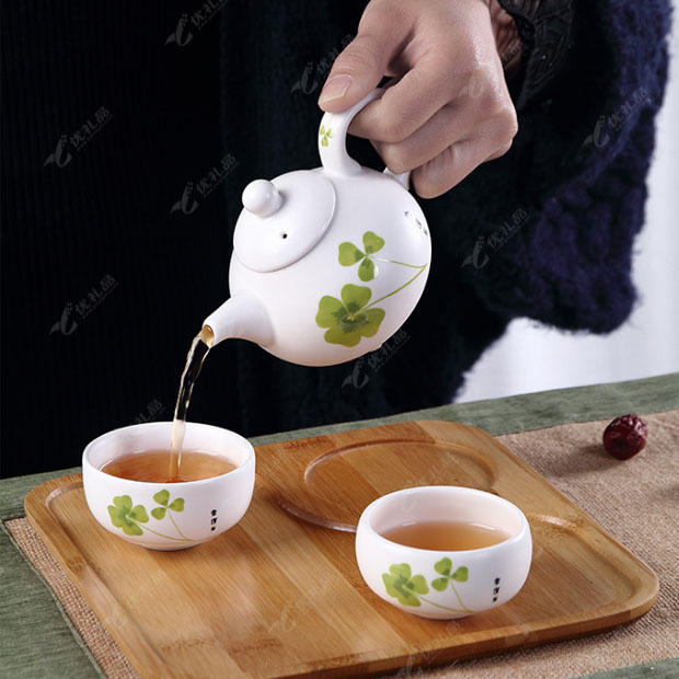 幸运草便携式茶具套装