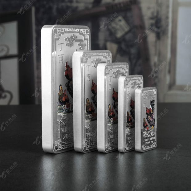 金鸡贺岁银条20克999纯银礼品