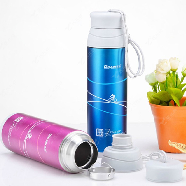 双层不锈钢真空保温磨砂水杯