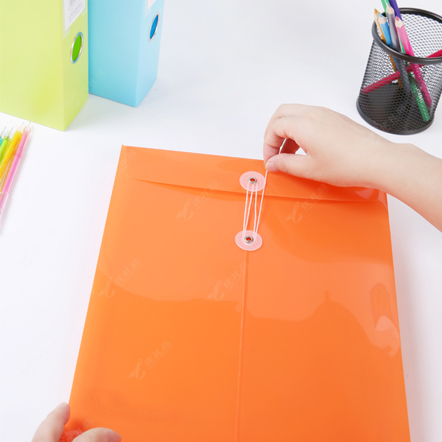 A4塑料时尚绕线档案袋票据袋