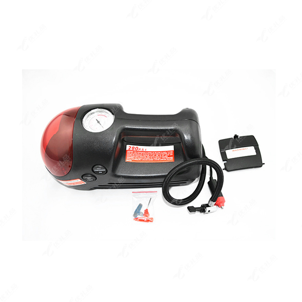 红色圆头汽车充气泵