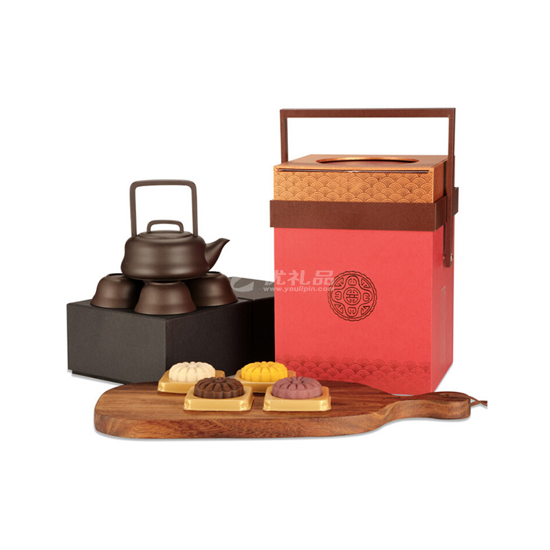 高端茶具+月饼礼盒