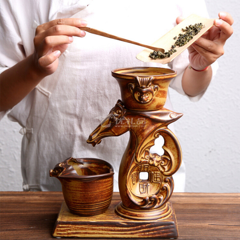 马上封侯自动功夫茶具套装