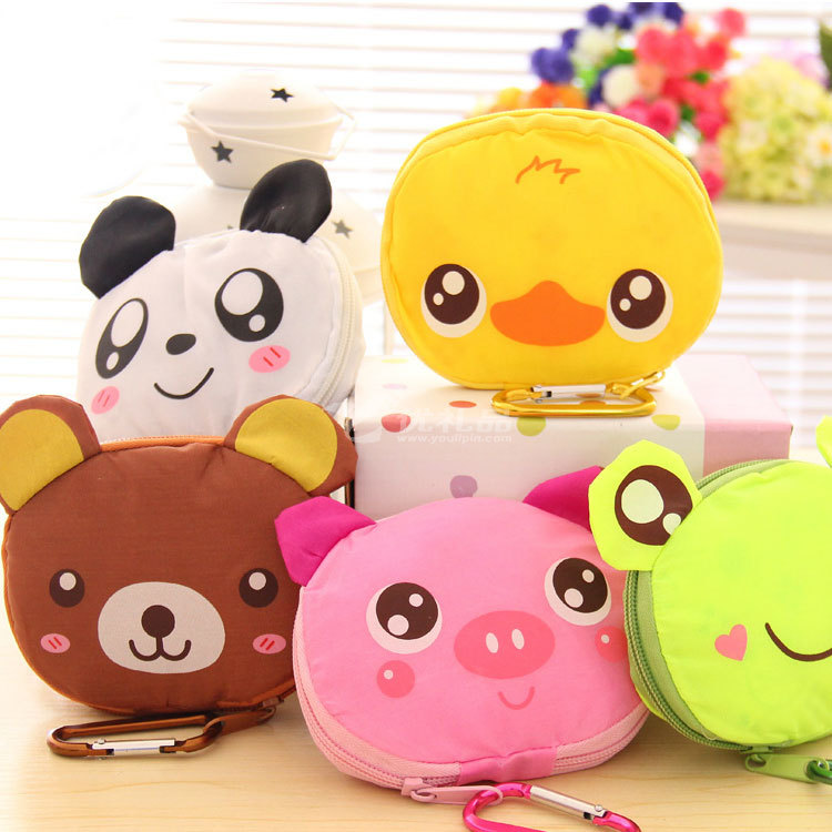 可爱卡通折叠购物袋