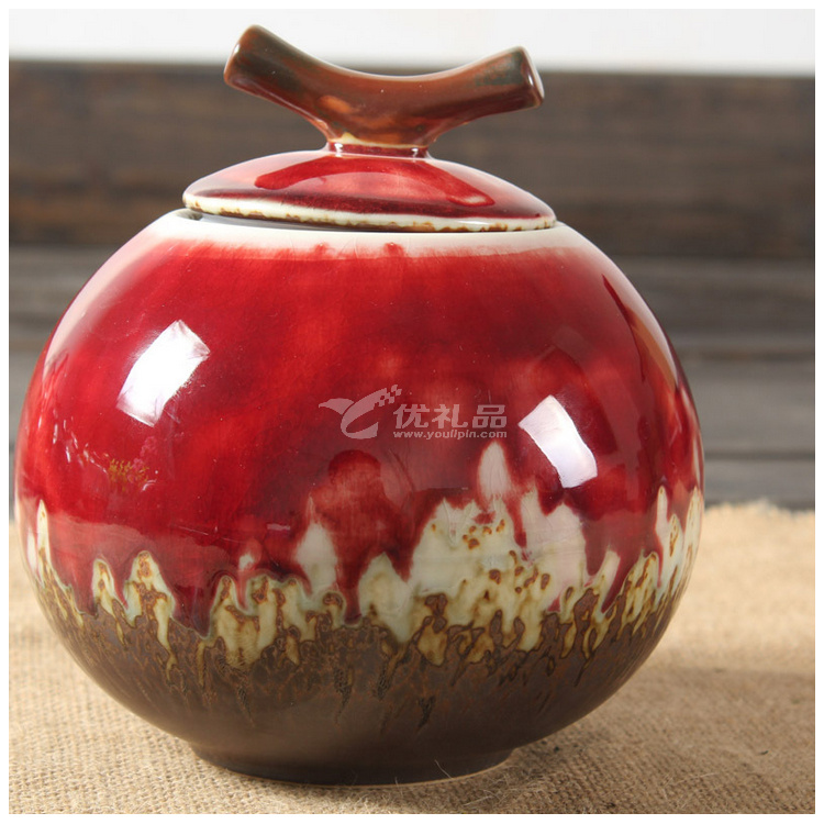  窑变手工茶叶罐