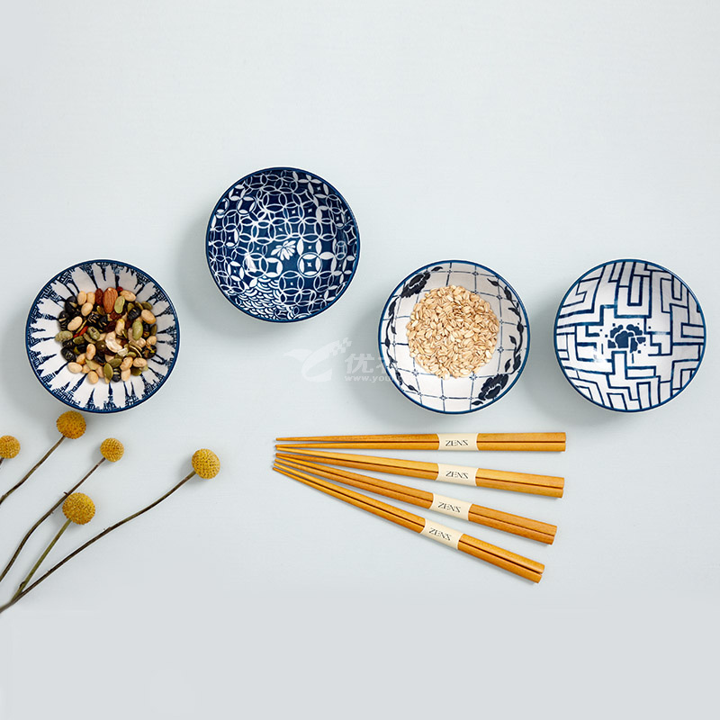 端午礼品五芳斋粽子哲品碗筷套装礼品礼盒定制