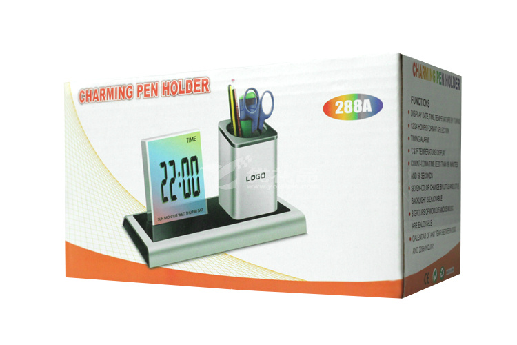 七彩万年历笔筒/多功能电子笔筒/大广告位 _7