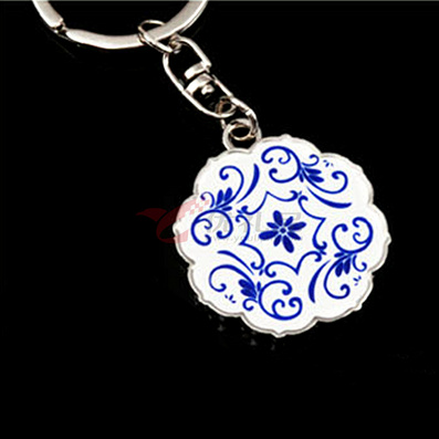 中国风青花福钥匙扣创意钥匙链