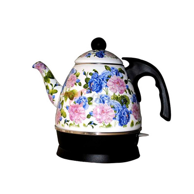青青乐福 珐琅瓷电水壶 韩国兰花 0.8L
