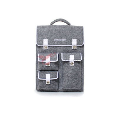 极客毛毡双肩电脑包