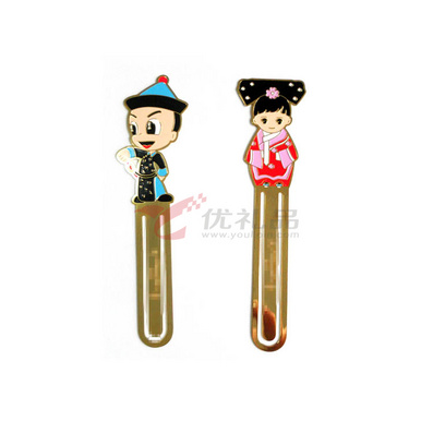 烤漆上色侍卫格格书签 金色/镍色