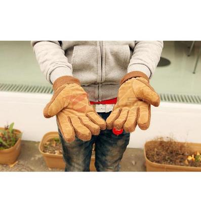 韩版猪皮保暖手套 可来样加工定制各种款式真皮手套