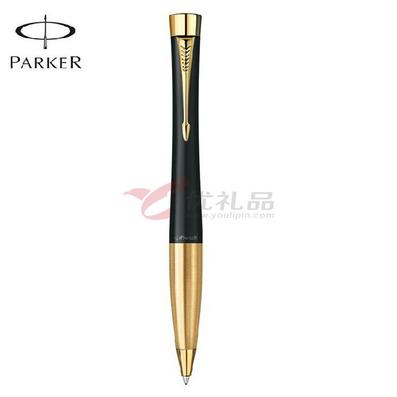 派克笔PARKER/都市磨砂黑杆金夹宝珠笔