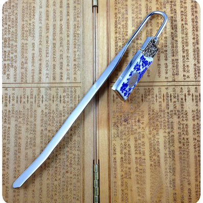 青花瓷书签|陶瓷书签