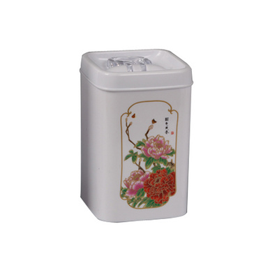 方形中号牡丹花易扣罐定制