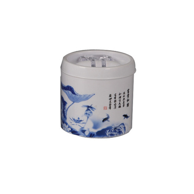 圆形小号荷花易扣罐定制